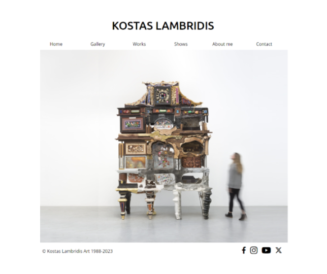 Imagen del proyecto de diseño web del artista Kostas Lambridis